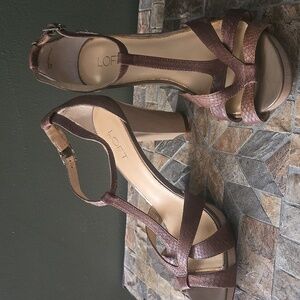 LOFT block high heels sandals, size 7